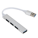 A809 USB 3.0 x 1 + USB 2.0 x 3 to USB 3.0 Multi-function Splitter HUB Adapter (Silver)