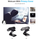 H703 2.0 Mega Pixels Full HD 1080P Drive-free Auto Focus USB Computer Camera with Dual Omnidirectional Noise Reduction Microphone(Black)