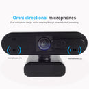 H703 2.0 Mega Pixels Full HD 1080P Drive-free Auto Focus USB Computer Camera with Dual Omnidirectional Noise Reduction Microphone(Black)