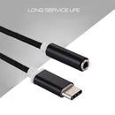 USB-C / Type-C Male to 3.5mm Female Weave Texture Audio Adapter, For Galaxy S8 & S8 + / LG G6 / Huawei P10 & P10 Plus / Oneplus 5 / Xiaomi Mi6 & Max 2 /and other Smartphones, Length: about 10cm(Black)