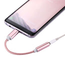 USB-C / Type-C Male to 3.5mm Female Weave Texture Audio Adapter, For Galaxy S8 & S8 + / LG G6 / Huawei P10 & P10 Plus / Oneplus 5 / Xiaomi Mi6 & Max 2 /and other Smartphones, Length: about 10cm(Rose Gold)