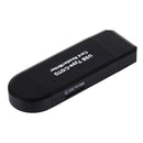 3 in 1 USB-C / Type-C 3.1 to USB 2.0 + Micro USB + SD(HC) + Micro SD Card Reader Adapter with OTG Function for Macbook / Google Chromebook / Nokia N1 / Letv(Black)
