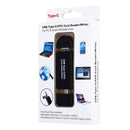3 in 1 USB-C / Type-C 3.1 to USB 2.0 + Micro USB + SD(HC) + Micro SD Card Reader Adapter with OTG Function for Macbook / Google Chromebook / Nokia N1 / Letv(Black)