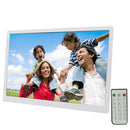 17.0 inch LED Display Digital Photo Frame with Holder / Remote Control, Allwinner Technology, Support USB / SD Card Input / OTG, US/EU/UK Plug(White)