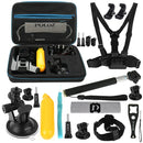 PULUZ 20 in 1 Accessories Combo Kits with EVA Case (Chest Strap + Head Strap + Suction Cup Mount + 3-Way Pivot Arm + J-Hook Buckles + Extendable Monopod + Tripod Adapter + Bobber Hand Grip + Storage B ... /3 /2 /1, DJI Osmo Action and Other Action Cameras
