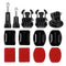 PULUZ 24 in 1 Bike Mount Accessories Combo Kits with EVA Case (Wrist Strap + Helmet Strap + Extension Arm + Quick Release Buckles + Surface Mounts + Adhesive Stickers + Tripod Adapter + Storage Bag + ... /3 /2 /1, DJI Osmo Action and Other Action Cameras