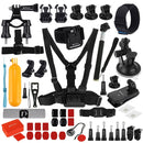 PULUZ 53 in 1 Accessories Total Ultimate Combo Kits (Chest Strap + Suction Cup Mount + 3-Way Pivot Arms + J-Hook Buckle + Wrist Strap + Helmet Strap + Extendable Monopod + Surface Mounts + Tripod Adap ... /3 /2 /1, DJI Osmo Action and Other Action Cameras