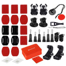 PULUZ 53 in 1 Accessories Total Ultimate Combo Kits (Chest Strap + Suction Cup Mount + 3-Way Pivot Arms + J-Hook Buckle + Wrist Strap + Helmet Strap + Extendable Monopod + Surface Mounts + Tripod Adap ... /3 /2 /1, DJI Osmo Action and Other Action Cameras