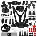 PULUZ 45 in 1 Accessories Ultimate Combo Kits (Chest Strap + Suction Cup Mount + 3-Way Pivot Arms + J-Hook Buckle + Wrist Strap + Helmet Strap + Surface Mounts + Tripod Adapter + Storage Bag + Handleb ... /3 /2 /1, DJI Osmo Action and Other Action Cameras
