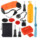 PULUZ 14 in 1 Surfing Accessories Combo Kits (Bobber Hand Grip + Floaty Sponge + Quick Release Buckle + Surf Board Mount + Floating Wrist Strap + Safety Tethers Strap + Storage Bag ) for GoPro HERO10 ... /3 /2 /1, DJI Osmo Action and Other Action Cameras