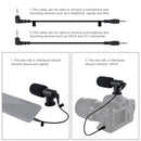 PULUZ U/C Shape Portable Handheld DV Bracket Stabilizer + LED Studio Light + Video Shotgun Microphone Kit with Cold Shoe Tripod Head for All SLR Cameras and Home DV Camera