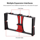 PULUZ 2 in 1 Live Broadcast Smartphone Video Rig + Microphone Kits for iPhone, Galaxy, Huawei, Xiaomi, HTC, LG, Google, and Other Smartphones(Red)