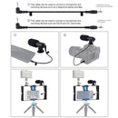 PULUZ 2 in 1 Live Broadcast Smartphone Video Rig + Microphone Kits for iPhone, Galaxy, Huawei, Xiaomi, HTC, LG, Google, and Other Smartphones(Blue)