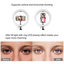 PULUZ 140cm Round Base Desktop Mount + 10.2 inch 26cm LED Ring Vlogging Video Light Kits with Cold Shoe Tripod Ball Head & Phone Clamp