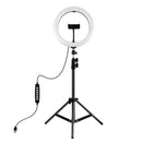 PULUZ 1.1m Tripod Mount + 10.2 inch 26cm RGBW LED Ring Vlogging Video Light Live Broadcast Kits with Cold Shoe Tripod Ball Head & Phone Clamp