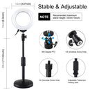 PULUZ 4.7 inch 12cm Curved Surface Ring Light + Round Base Desktop Mount USB 10 Modes 8 Colors RGBW Dimmable LED Ring Selfie Beauty Vlogging Photography Video Lights with Cold Shoe Tripod Ball Head(Black)