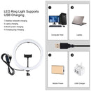 PULUZ 11.8 inch 30cm Light + 1.65m Tripod + Dual Phone Bracket Curved Surface USB 3 Modes Dimmable Dual Color Temperature LED Ring Vlogging Video Light Live Broadcast Kits with Phone Clamp(Black)
