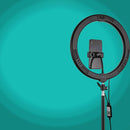 PULUZ 11.8 inch 30cm RGBW Light + 1.1m Tripod Mount Curved Surface Dimmable LED Dual Color Temperature LED Ring Selfie Vlogging Video Light Live Broadcast Kits with Cold Shoe Tripod Ball Head & Phone Clamp & Remote Control(Black)