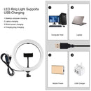 PULUZ 10.2 inch 26cm Ring Light + 1.1m Tripod Mount USB 3 Modes Dimmable Dual Color Temperature LED Curved Diffuse Light Vlogging Selfie Photography Video Lights with Phone Clamp & Selfie Remote Control(Black)