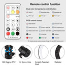 PULUZ 10.2 inch 26cm Marquee LED RGBWW Selfie Beauty Light + 1.1m Tripod Mount 168 LED Dual-color Temperature Dimmable Ring Vlogging Photography Video Lights with Cold Shoe Tripod Ball Head & Remote Control & Phone Clamp(Black)