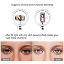 PULUZ 10.2 inch 26cm Marquee LED RGBWW Selfie Beauty Light + 1.1m Tripod Mount 168 LED Dual-color Temperature Dimmable Ring Vlogging Photography Video Lights with Cold Shoe Tripod Ball Head & Remote Control & Phone Clamp(Black)