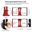 PULUZ 4 in 1 Vlogging Live Broadcast LED Selfie Fill Light Smartphone Video Rig Kits with Microphone + Tripod Mount + Cold Shoe Tripod Head for iPhone, Galaxy, Huawei, Xiaomi, HTC, LG, Google, and Other Smartphones(Red)