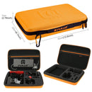 PULUZ 20 in 1 Accessories Combo Kits with Orange EVA Case (Chest Strap + Head Strap + Suction Cup Mount + 3-Way Pivot Arm + J-Hook Buckles + Extendable Monopod + Tripod Adapter + Bobber Hand Grip + St ... /3 /2 /1, DJI Osmo Action and Other Action Cameras