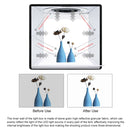 PULUZ 25cm Folding Portable High CRI Ring LED Photo Lighting Studio Tent Box + Shadowless Light Lamp Panel Pad with 12 Colors Backdrops, Size: 25cm x 25cm x 25cm(Black)