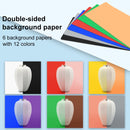 PULUZ 25cm Folding Portable High CRI Ring LED Photo Lighting Studio Tent Box + Shadowless Light Lamp Panel Pad with 12 Colors Backdrops, Size: 25cm x 25cm x 25cm(Black)