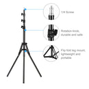 PULUZ 18 inch 46cm Ring Light + 1.8m Tripod 3 Modes Dimmable White Light LED Selfie Beauty Photography Lights Kit with Remote Control & 3 x Phone Clamps(US Plug)