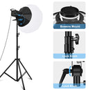 PULUZ 150W 3200K-5600K Studio Video Light + 2.8m Light Holder + 65cm Foldable Lantern Softbox Photography Kit(AU Plug)