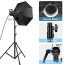 PULUZ 100W Photo Studio Strobe Flash Light Kit with Softbox Reflector & Tripod(UK Plug)