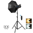 PULUZ 150W 3200K-5600K Photo Studio Strobe Flash Light Kit with Softbox Reflector & Tripod(EU Plug)