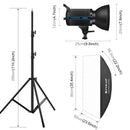 PULUZ 100W Photo Studio Strobe Flash Light Kit with Softbox Reflector & Tripod(UK Plug)