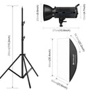 PULUZ 150W Photo Studio Strobe Flash Light Kit with Softbox Reflector & Tripod(UK Plug)