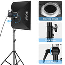 PULUZ 150W Photo Studio Strobe Flash Light Kit with Softbox Reflector & Tripod(UK Plug)