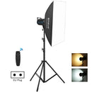 PULUZ 150W 3200K-5600K Photo Studio Strobe Flash Light Kit with Softbox Reflector & Tripod(EU Plug)