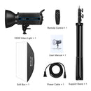 PULUZ 150W 3200K-5600K Photo Studio Strobe Flash Light Kit with Softbox Reflector & Tripod(US Plug)