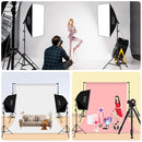 PULUZ Softbox Lighting Kit 2 PCS 50x70cm Professional Photo Studio Photography Light Equipment with 2 x E27 Socket Bulb Photography Lighting Kit(EU Plug)