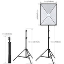 PULUZ Softbox Lighting Kit 2 PCS 50x70cm Professional Photo Studio Photography Light Equipment with 2 x E27 Socket Bulb Photography Lighting Kit(US Plug)