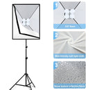 PULUZ Softbox Lighting Kit 2 PCS 50x70cm Professional Photo Studio Photography Light Equipment with 8 x E27 20W E27 Socket Bulb Photography Lighting Kit for Filming Portrait Shooting / Fashion Advertising Photography(EU Plug)
