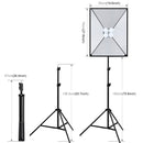 PULUZ Softbox Lighting Kit 2 PCS 50x70cm Professional Photo Studio Photography Light Equipment with 8 x E27 20W E27 Socket Bulb Photography Lighting Kit for Filming Portrait Shooting / Fashion Advertising Photography(US Plug)