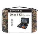 PULUZ 29 in 1 Accessories Combo Kits with Camouflage EVA Case (Chest Strap + Head Strap + Wrist Strap + Floating Cover + Surface Mounts + Backpack Rec-mount + J-Hook Buckles + Extendable Monopod + Tri ... ench) for GoPro HERO5 Session /4 Session / Session