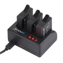 PULUZ 10 in 1 AHDBT-501 3.85V 1220mAh Battery + AHDBT-501 3-channel Battery Charger + Mesh Storage Bag + Battery Storage Box + 2-Port USB 5V (2.1A + 2.1A) Wall Charger Kits for GoPro HERO7 /6 /5
