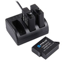 PULUZ 10 in 1 AHDBT-501 3.85V 1220mAh Battery + AHDBT-501 3-channel Battery Charger + Mesh Storage Bag + Battery Storage Box + 2-Port USB 5V (2.1A + 2.1A) Wall Charger Kits for GoPro HERO7 /6 /5
