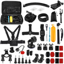 PULUZ 50 in 1 Accessories Total Ultimate Combo Kits with EVA Case (Chest Strap + Suction Cup Mount + 3-Way Pivot Arms + J-Hook Buckle + Wrist Strap + Helmet Strap + Extendable Monopod + Surface Mounts ... /3 /2 /1, DJI Osmo Action and Other Action Cameras