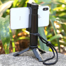 PULUZ Folding Plastic Tripod + Vlogging Live Broadcast Handheld Grip ABS Mount with Cold Shoe & Wrist Strap for iPhone, Galaxy, Huawei, Xiaomi, Sony, HTC, Google and other Smartphones
