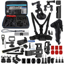 PULUZ 43 in 1 Accessories Total Ultimate Combo Kits for DJI Osmo Pocket with EVA Case (Chest Strap + Wrist Strap + Suction Cup Mount + 3-Way Pivot Arms + J-Hook Buckle + Grip Tripod Mount + Surface Mo ... orage Bag + Rec-mounts + Handlebar Mount + Wrench)