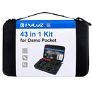 PULUZ 43 in 1 Accessories Total Ultimate Combo Kits for DJI Osmo Pocket with EVA Case (Chest Strap + Wrist Strap + Suction Cup Mount + 3-Way Pivot Arms + J-Hook Buckle + Grip Tripod Mount + Surface Mo ... orage Bag + Rec-mounts + Handlebar Mount + Wrench)