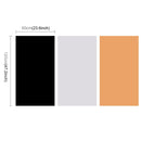 3 PCS PULUZ Photography Background PVC Paper Kits for Studio Tent Box, 3 Colors (Black, White,Yellow), Size: 120cm x 60cm